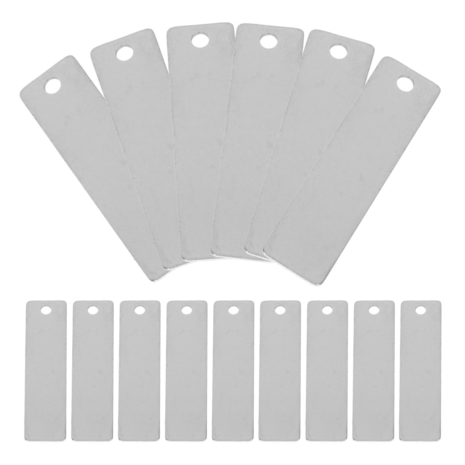 Jewelry Making - 30pcs Stainless Steel Blank Tags Rectangle