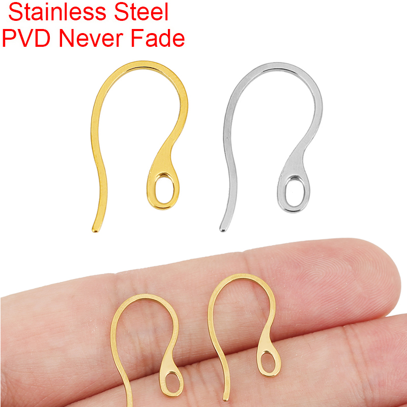 Jewelry Making Hardware - 20pcs Hypoallergenic Stainless Steel Earrings Hooks