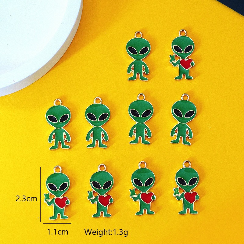 Jewelry Making - 10pcs Simple Alien Alloy Drip Oil