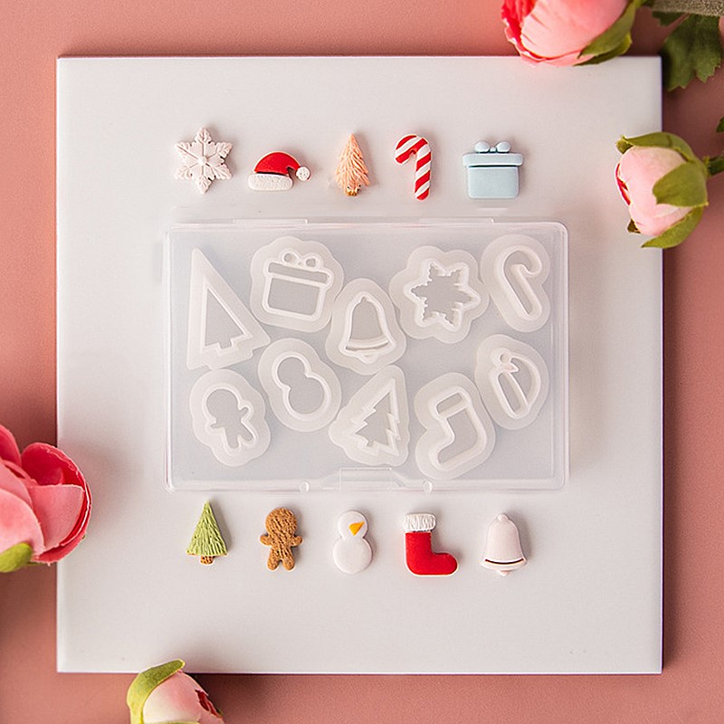 Jewelry Making In Clay - SNASAN 10pieces Tiny Christmas Series Clay