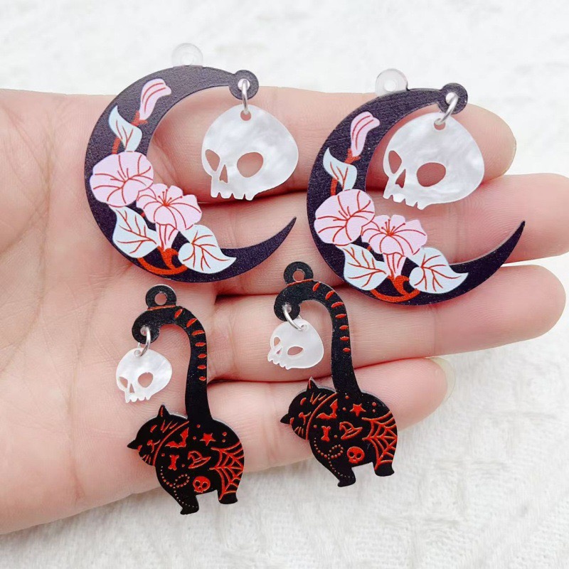 10pcs Halloween Acrylic Ghost  - Jewelry Making review and price
