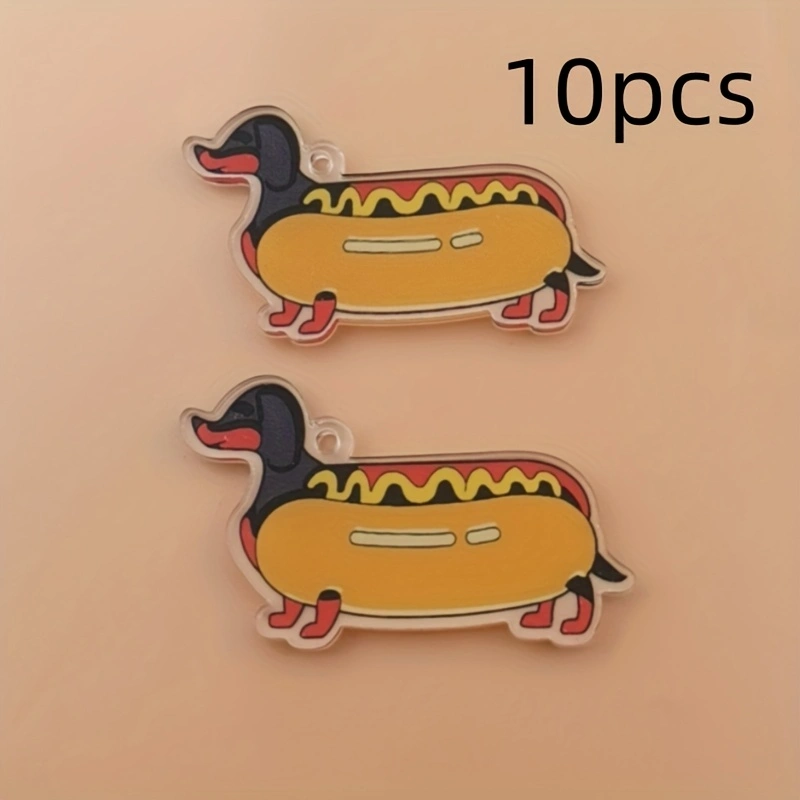 10pcs acrylic 2D new sausage d - Jewelry Making review and price