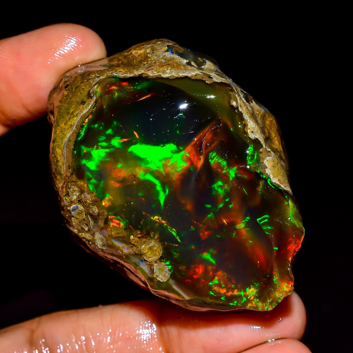 AAA+ Natural Ethiopian Opal Ro - Jewelry Making Raw Materials review and price
