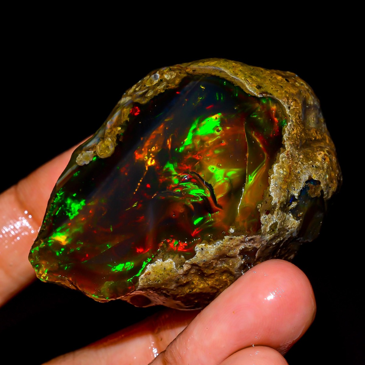 AAA+ Natural Ethiopian Opal Ro - Jewelry Making Raw Materials review and price