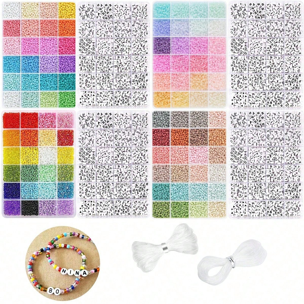 5760pcs 24 Grid Box 3mm Seed B - Jewelry Making Kit For Kids review and price