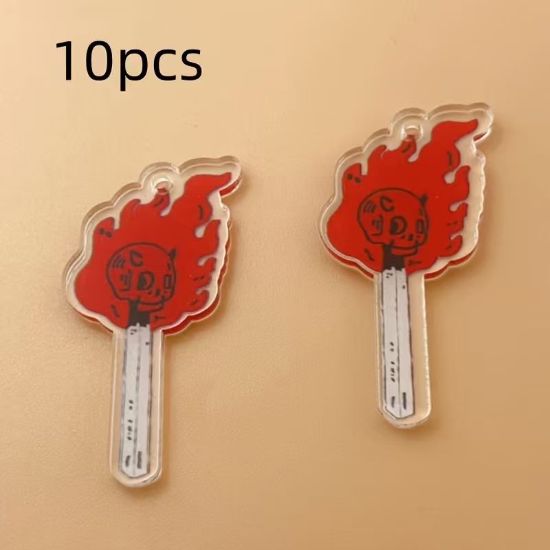 10pcs acrylic skull pendant, D - Jewelry Making review and price