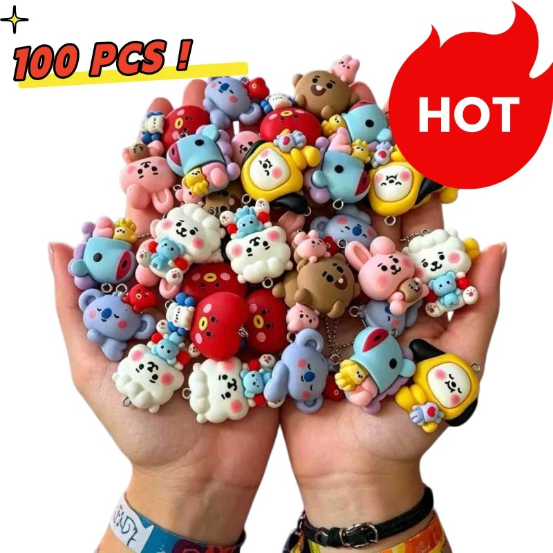 7pcs BT21 Resin Cartoon Charm  - Jewelry Making review and price