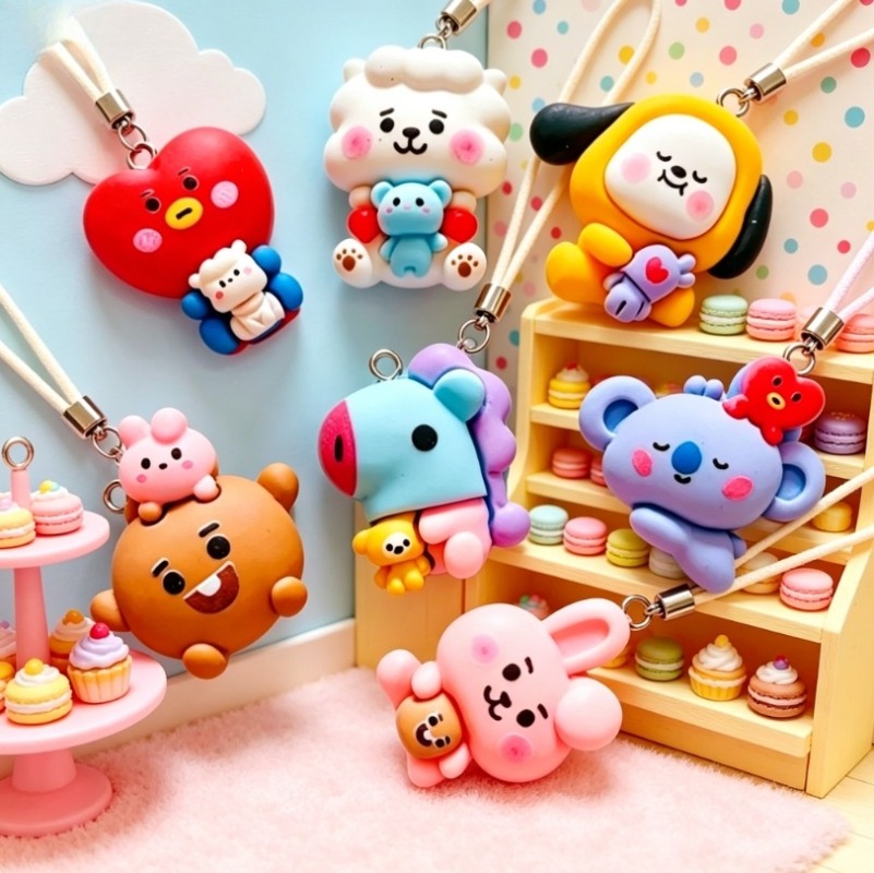 7pcs BT21 Resin Cartoon Charm  - Jewelry Making review and price