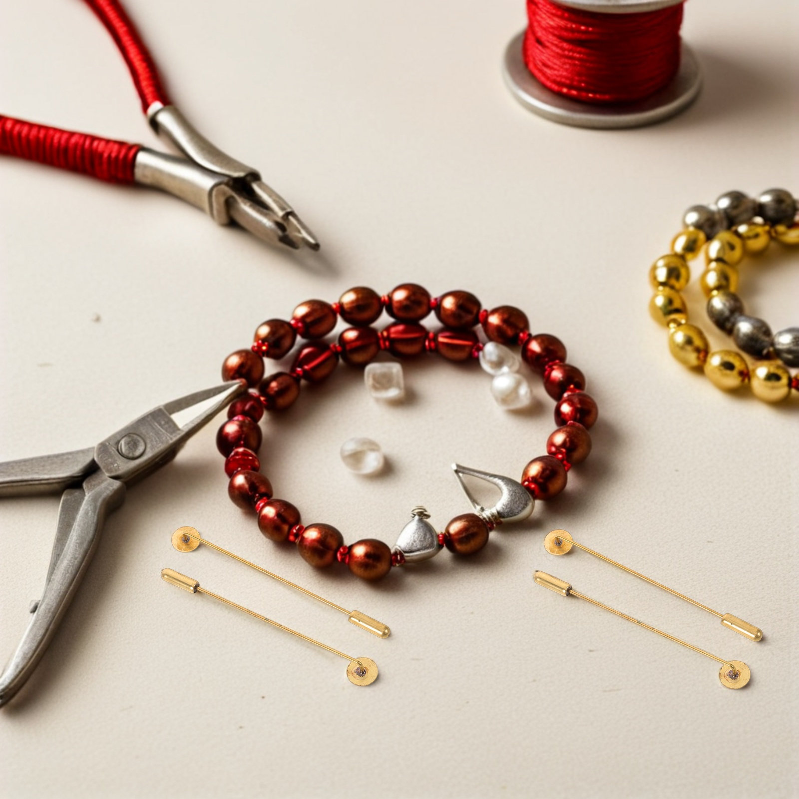 50Sets Copper Flat Round Tray  - Jewelry Making Head Pins review and price