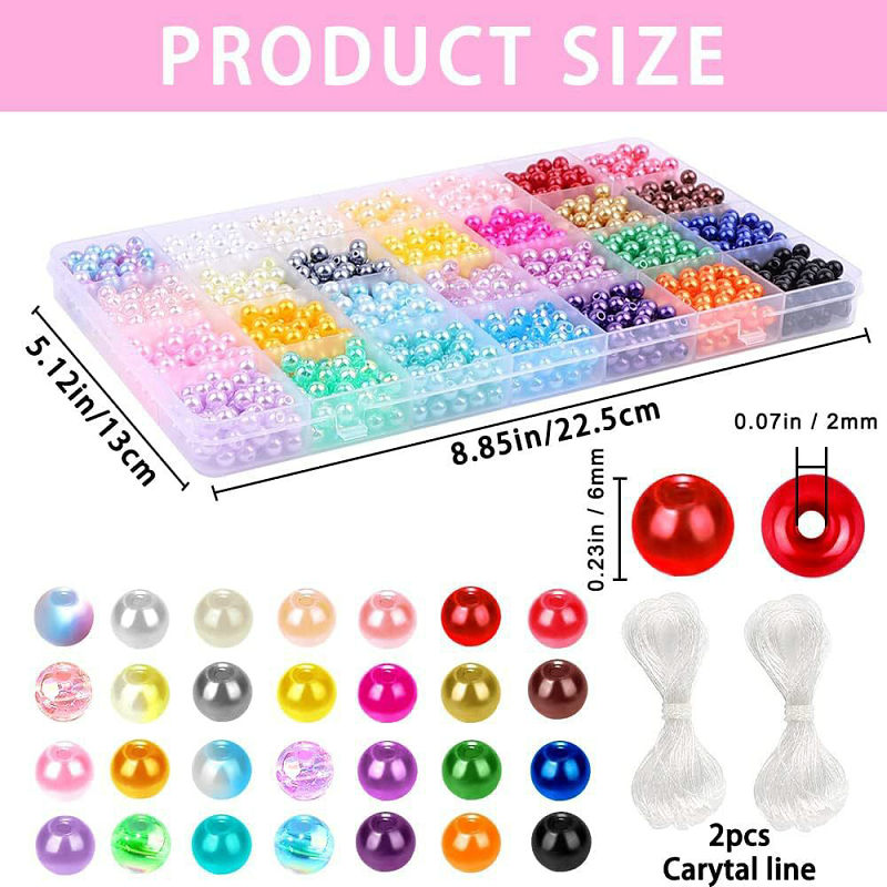1680PCS Pearl Beads Kit 28 Col - Jewelry Making Kit For Kids review and price