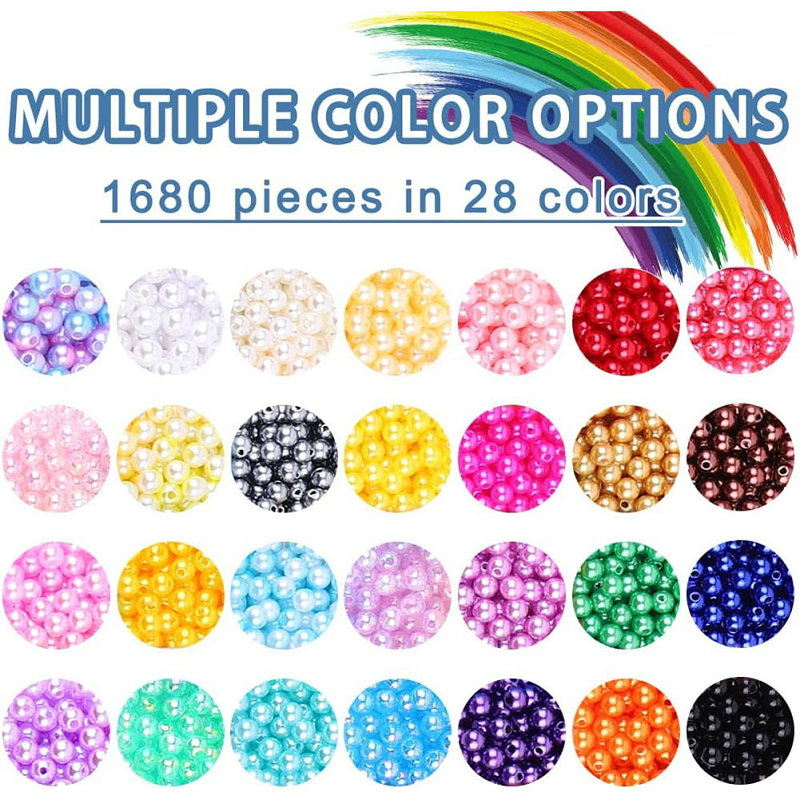 1680PCS Pearl Beads Kit 28 Col - Jewelry Making Kit For Kids review and price