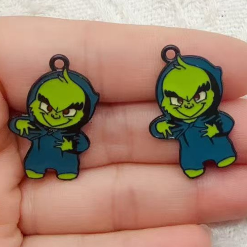 10pcs alloy drip oil cartoon C - Jewelry Making review and price