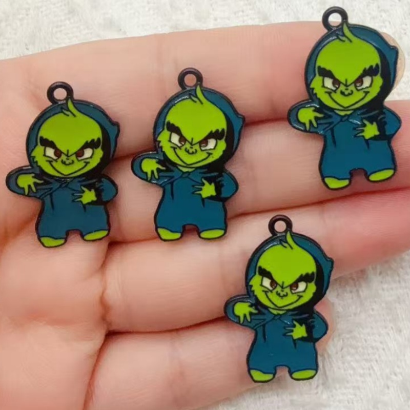 10pcs alloy drip oil cartoon C - Jewelry Making review and price