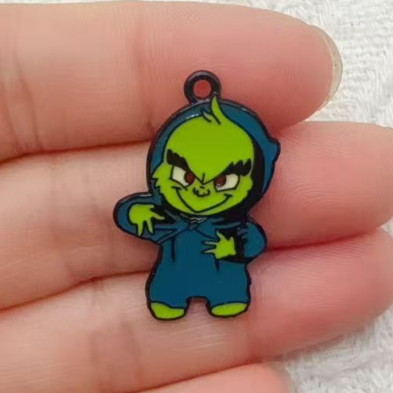 10pcs alloy drip oil cartoon C - Jewelry Making review and price