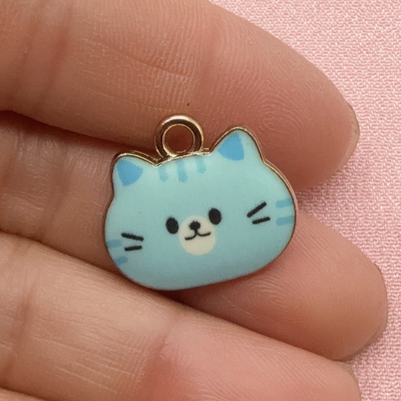 12pcs Printed Cat Head Alloy D - Jewelry Making review and price